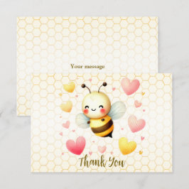 幸せカラフルな小さな蜂蜜ビーベイビーシャワーかわいい サンキューカード