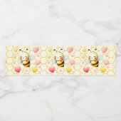 幸せカラフルな小さな蜂蜜ビーベイビーシャワーかわいい ペットボトルラベル (シングルラベル)