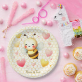 幸せカラフルな小さな蜂蜜ビーベイビーシャワーかわいい ペーパープレート (パーティー)