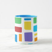 幸せカラフルな色の幾何学模様 マグカップ (中央)