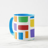 幸せカラフルな色の幾何学模様 マグカップ (正面左)
