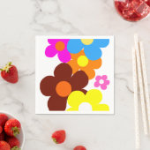 幸せカラフルな花 スタンダードカクテルナプキン (インサイチュ)