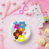 幸せカラフルな花 ペーパーボウル (パーティー)