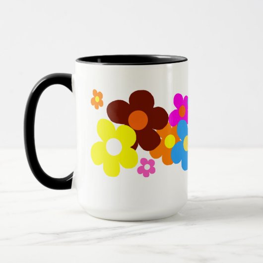 幸せカラフルな花 マグカップ (左)