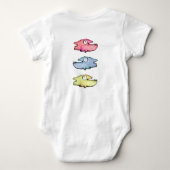 幸せカラフルな魚 ベビーボディスーツ (裏面)