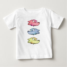幸せカラフルな魚 ベビーTシャツ