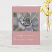 幸せカラフルを願う多肉食 カード (黄色い花)