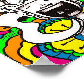 幸せサイケデリックな脳 ポスター (角)