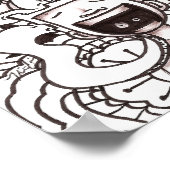 幸せサイケデリックな脳 ポスター (角)