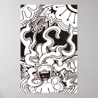 幸せサイケデリックな脳 ポスター