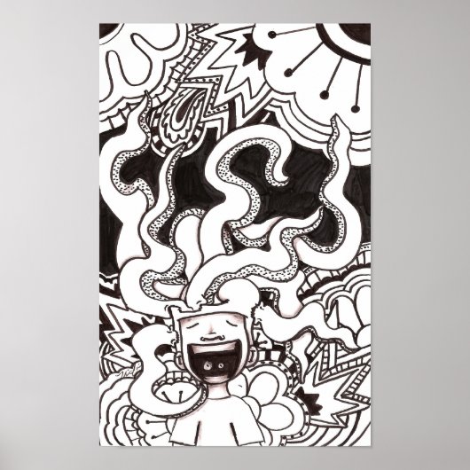 幸せサイケデリックな脳 ポスター (正面)