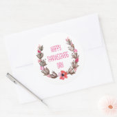 幸せシンプルな感謝祭エレガントのシール ラウンドシール (封筒)