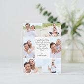 幸せスタイリッシュな父親の日6写真コラージュ シーズンポストカード (スタンド正面)