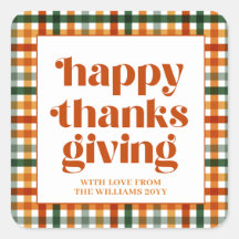 幸せパーソナライズされたな感謝祭ギフトラベル