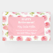 幸せパーソナライズされたな退職フローラ 横断幕 (横)