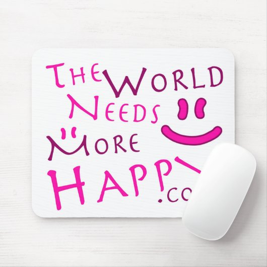 幸せピンク マウスパッド (マウス)