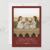 幸せミニマルな感謝祭 シーズンカード (裏面)