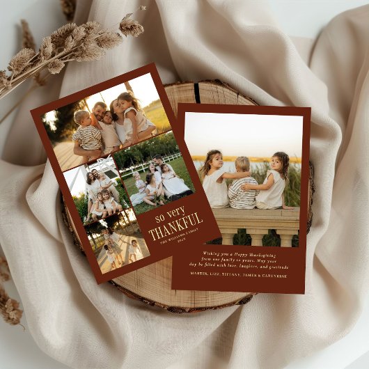 幸せミニマルな感謝祭 シーズンカード