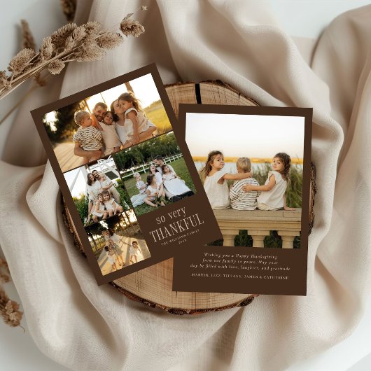 幸せミニマルな感謝祭 シーズンカード