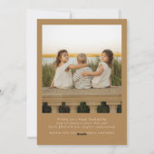 幸せミニマルな感謝祭 シーズンカード (裏面)