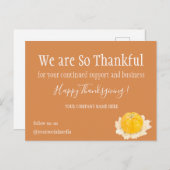 幸せミニマル企業のな感謝祭 シーズンポストカード (正面/裏面)