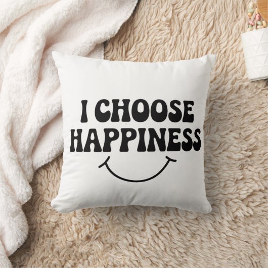 幸せメッセージ前向きを選択 クッション (ブランケット)