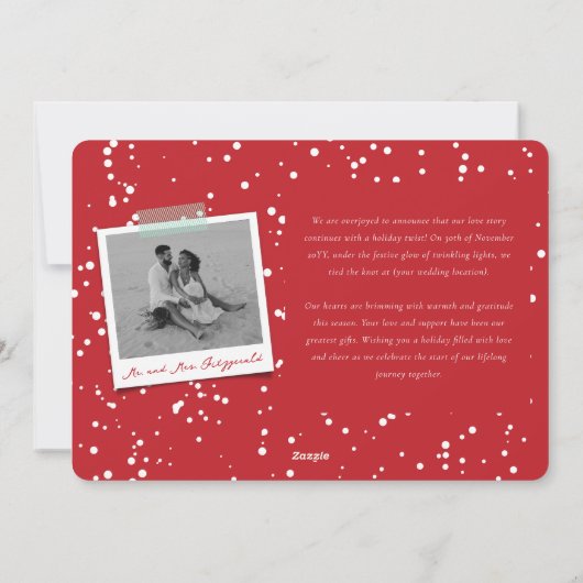 幸せメリーな3枚の写結婚した真から シーズンカード (裏面)