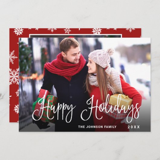 幸せモダンな休日2 PHOTOクリスマスグリーティング シーズンカード (正面/裏面)