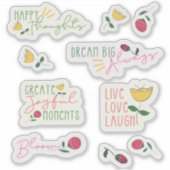 幸せモダンな思いカスタムのビニールのシール シール (正面)