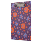 幸せレトロ花可愛い70sヒッピーデイジー柄 クリップボード (左)
