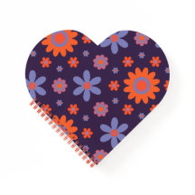 幸せレトロ花可愛い70sヒッピーデイジー柄