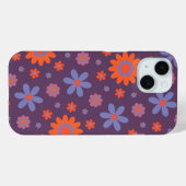 幸せレトロ花可愛い70sヒッピーデイジー柄 Case-Mate iPhoneケース (裏面 (横))