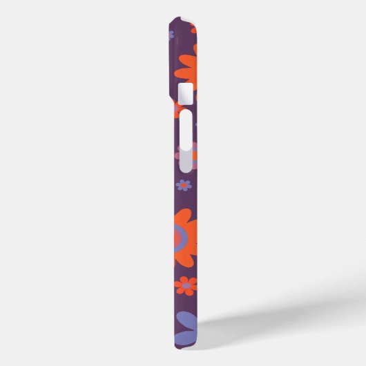 幸せレトロ花可愛い70sヒッピーデイジー柄 Case-Mate iPhoneケース (裏面 / 左)