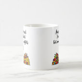 幸せレベル:二つの食事処に挟まれたロバ コーヒーマグカップ (中央)