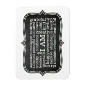 幸せ前向きな思い私は肯定 マグネット (縦)