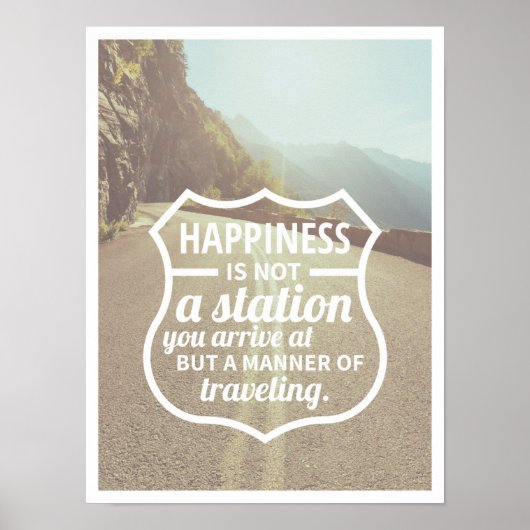 幸せ勇気付けられる成功人生のヒントQuoteArt ポスター (正面)