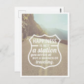 幸せ勇気付けられる成功人生のヒントQuoteArt ポストカード (正面/裏面)