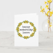 幸せ妊婦の離れ、フローラカード カード (黄色い花)