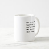 幸せ威厳があるを詩的に表現したコーヒーマグタイポグラフィ コーヒーマグカップ (正面右)