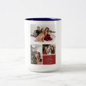 幸せ家族のマグカップでクリスマスを楽しむ ツートーンマグカップ (中央)