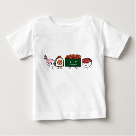 幸せ寿司ブラザーズ日本のエビ鮭 ベビーTシャツ