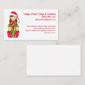 幸せ小妖精や小人カスタマイズ可能なスモールビジネスベーカリーキャンディ 名刺 (正面/裏面)