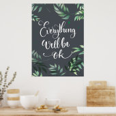 幸せ引用文すべてOk ポスター (キッチン)