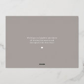 幸せ描に結婚したクリスマス実在フォイルカード 箔シーズンカード (裏面)