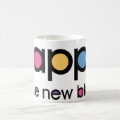 幸せ新しく黒いマグはです コーヒーマグカップ (中央)