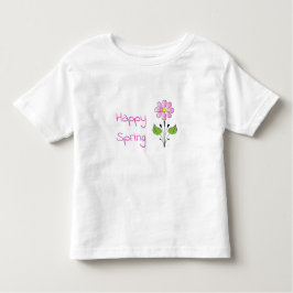 幸せ春ピンクかわいいピンクの花 トドラーTシャツ