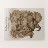 幸せ最高のな感謝祭を祈る ジグソーパズル (横)