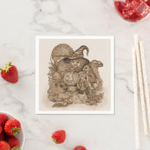 幸せ最高のな感謝祭を祈る スタンダードカクテルナプキン (インサイチュ)