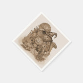 幸せ最高のな感謝祭を祈る スタンダードカクテルナプキン (角)