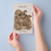 幸せ最高のな感謝祭を祈る チラシ (ハンドル)